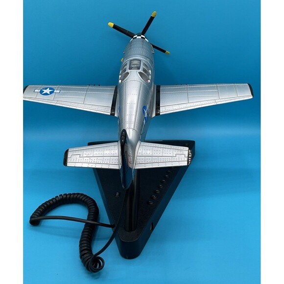 P-51 Mustang Fighter Aircraft Telephone Desk Phone Plane By Telemania - Picture 8 of 16